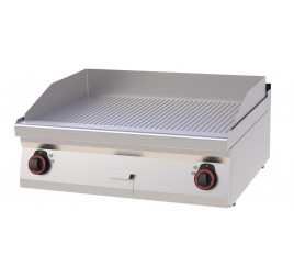 2 zónás RedFox asztali elektromos rostlap bordázott, öntöttvas sütőfelülettel